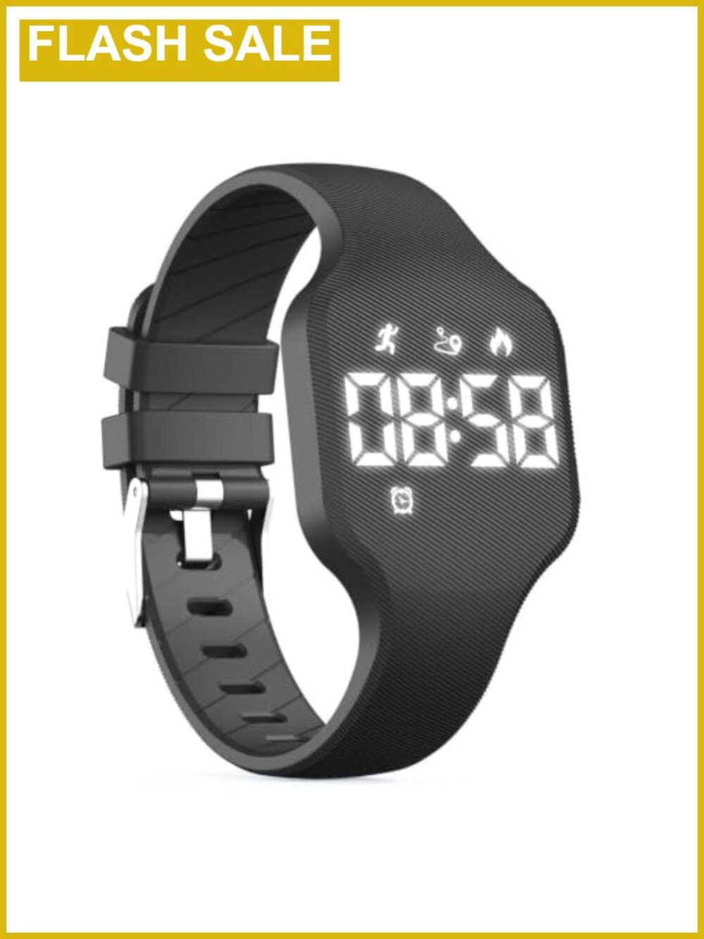 Kids LED Pedometer Watch IP67 Waterproof Digital Sport Wrist Watch Step Counter